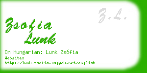 zsofia lunk business card
